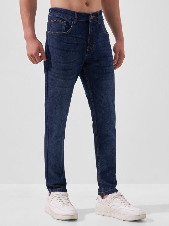 Men’s Dark Blue Slim Fit Stretch Denim Jeans