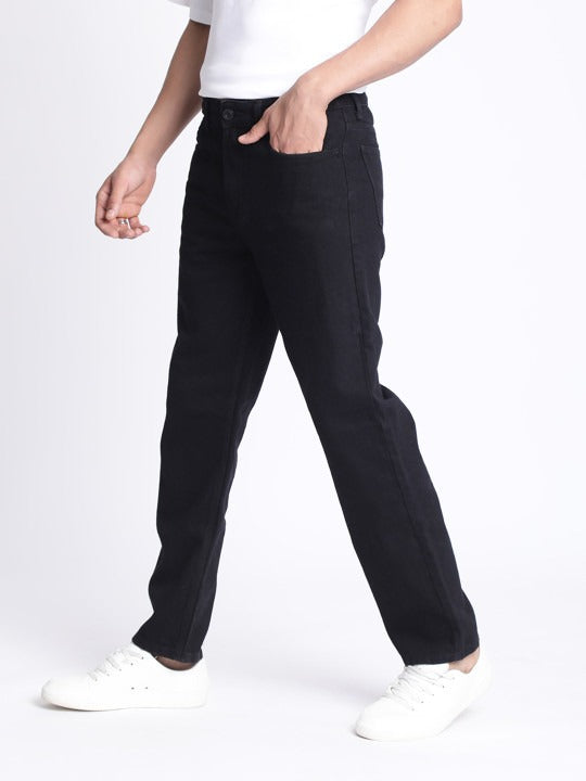 Men’s Black Relaxed Fit Denim Jeans