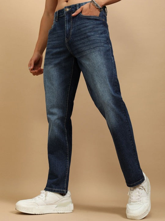 Men’s Dark Blue Slim Straight Fit Jeans