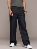 Men’s Relaxed Fit Dark Wash Wide Leg Jeans