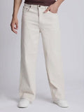Men’s Off White Relaxed Fit Denim Jeans
