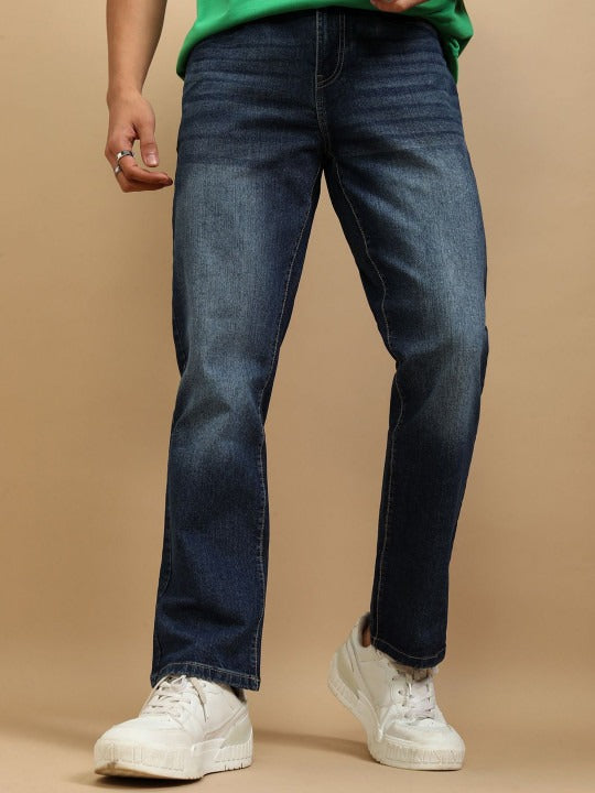 Men’s Dark Blue Slim Straight Fit Jeans
